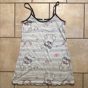 Cute Dog Print Nightdress
